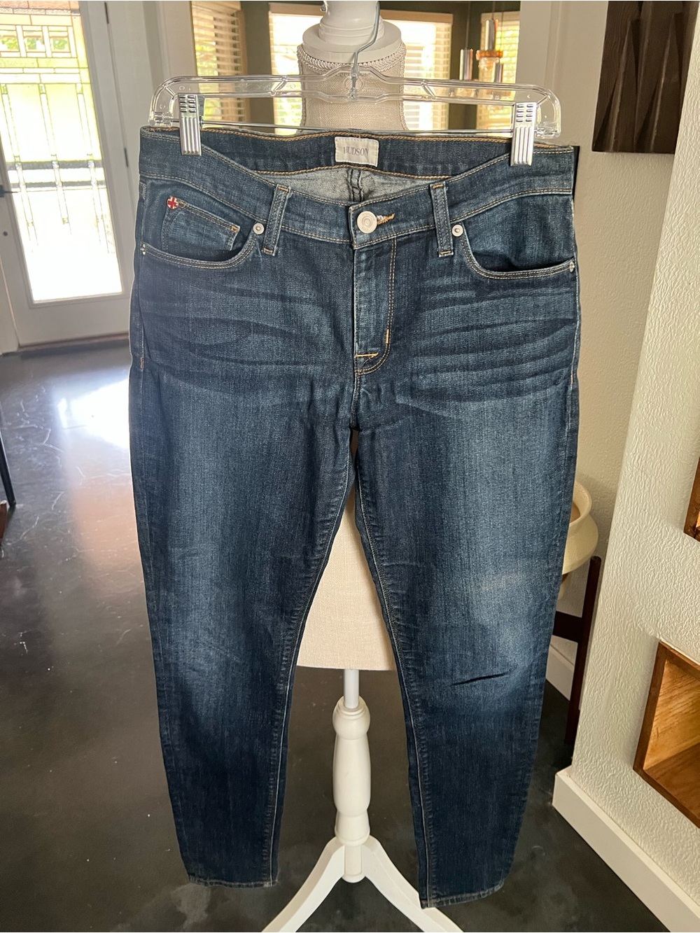 Hudson Jeans womens Dark Indigo Slim Straight Jeans
